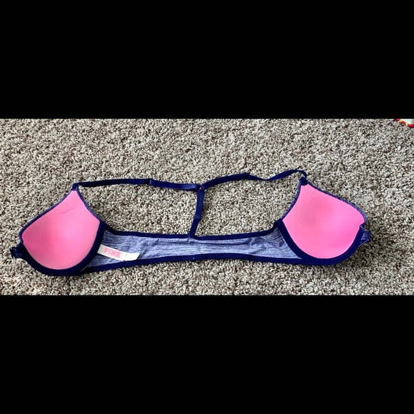 32B VS Pink Racerback Front Clasp Bra - Picture 6 of 7